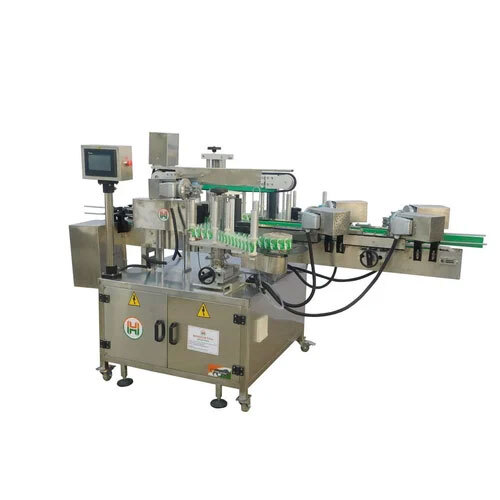 Lubricant Oil Bottle Sticker Labeling Machine - Application: Industrial