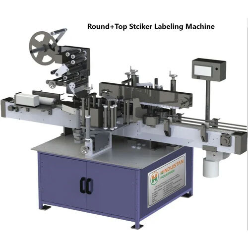 Round+top Sticker Labeling Machine By Hindustan Industries