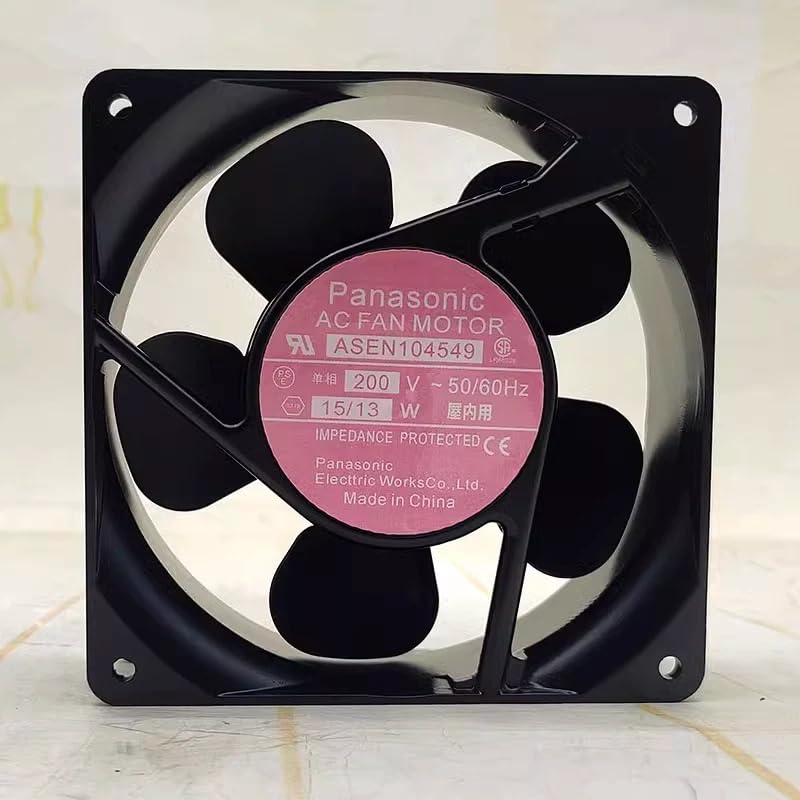 PANASONIC ASEN104549 Axial Fan 200V-50/60Hz 15/13W DC Brushless Air Cooling Fan 2100 RPM 120 * 120 * 38mm 2Wire (Metal)