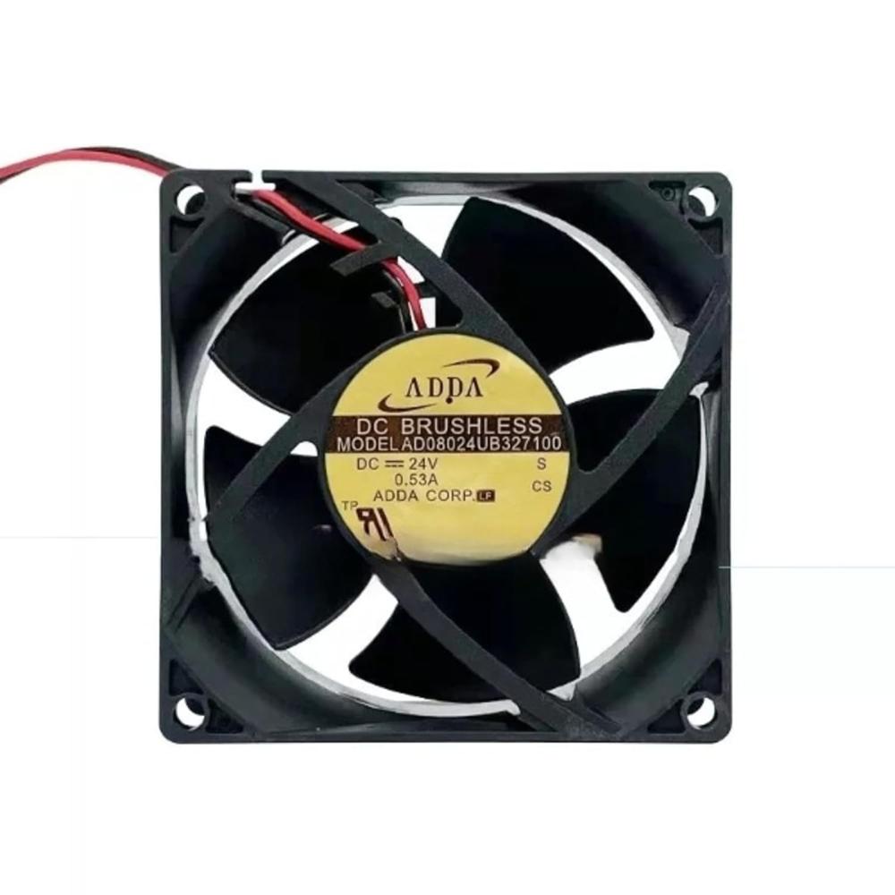 ADDA AD08024UB327100 Axial Fan 24V-0.53A DC Brushless Air Cooling Fan 3500 RPM 80 * 80 * 32mm 2Wire
