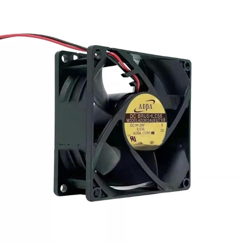ADDA AD08024UB327100 Axial Fan 24V-0.53A DC Brushless Air Cooling Fan 3500 RPM 80 * 80 * 32mm 2Wire