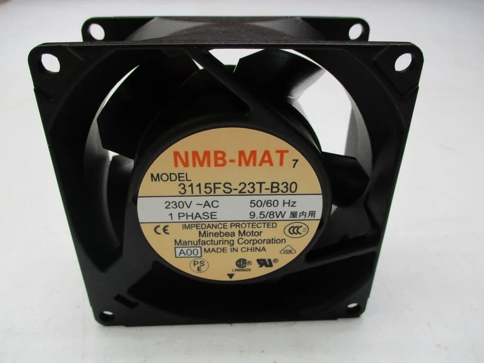 NMB-MAT 3115FS-23T-B30 Axial Fan 230V-50/60Hz 9.5/8W DC brushless Air Cooling Fan 3250 RPM 80 * 80 * 38mm 2Wire Metal