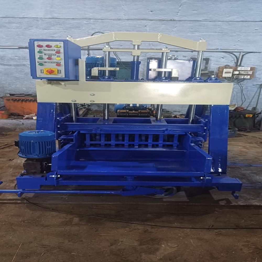 Concrete Block  Making Machine - Color: Blue