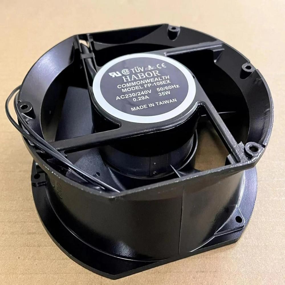 COMMONWEALTH FP-108EX Axial Fan 230/240V-50/60Hz 0.29A 35W DC Brushless Air Cooling Fan 2800 RPM 172 * 150 * 51mm 2Wire (Metal)