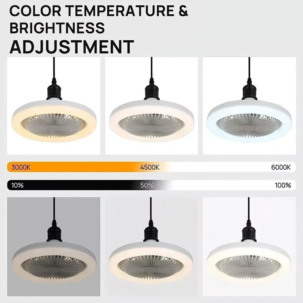 Small Ceiling Fan With Lights Adjustable LED Fan Lamp for Home, Kitchen, Office, Ganpati Decoration