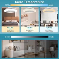 Small Ceiling Fan With Lights Adjustable LED Fan Lamp for Home, Kitchen, Office, Ganpati Decoration