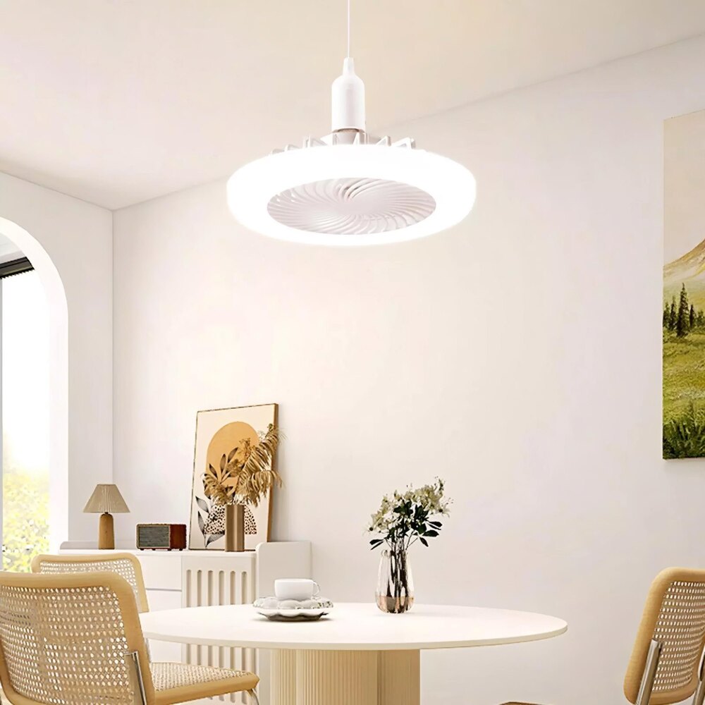 Small Ceiling Fan With Lights Adjustable LED Fan Lamp for Home, Kitchen, Office, Ganpati Decoration