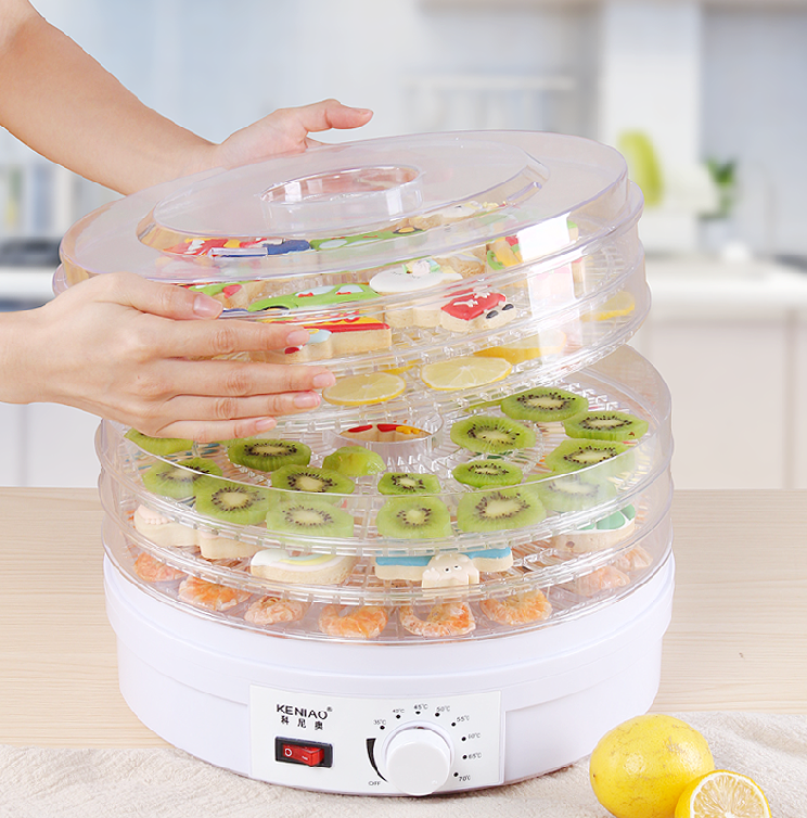 Plastic Electric Countertop Food Dehydrator 5 Tier Food Preserver
