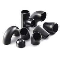 Carbon Steel Fittings - A Grade, Polished Finish, Round Shape | Black, Designed For Plumbing Pipe Applications, 1-year Warranty