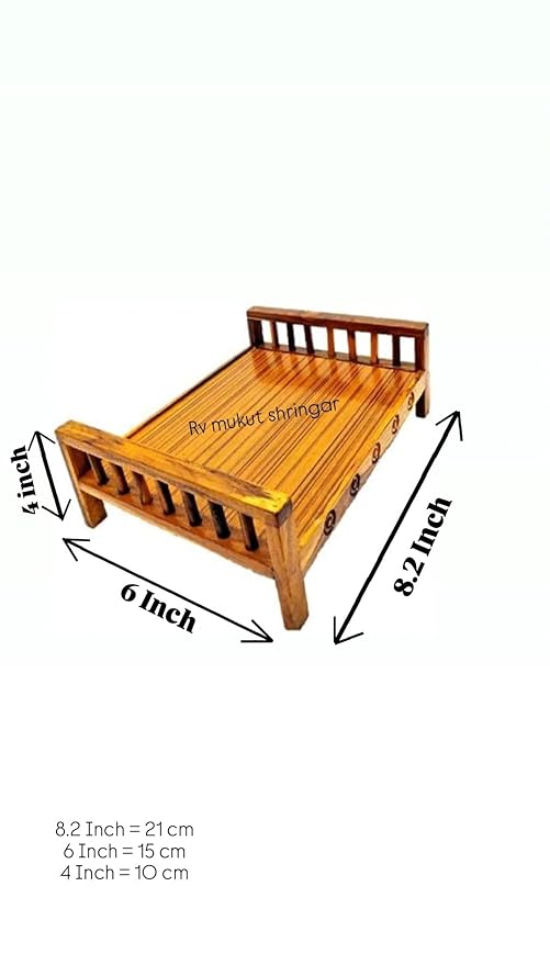 Laddu Gopal Wooden Bed,for Size 4 To 6 No. Laddu Gopal, Made Up Of Sagwan Wood - Feature: Eco-friendly