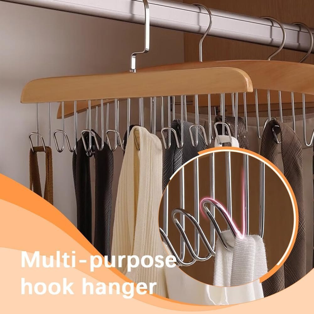 Wooden Hangers 8 Hooks Hanger