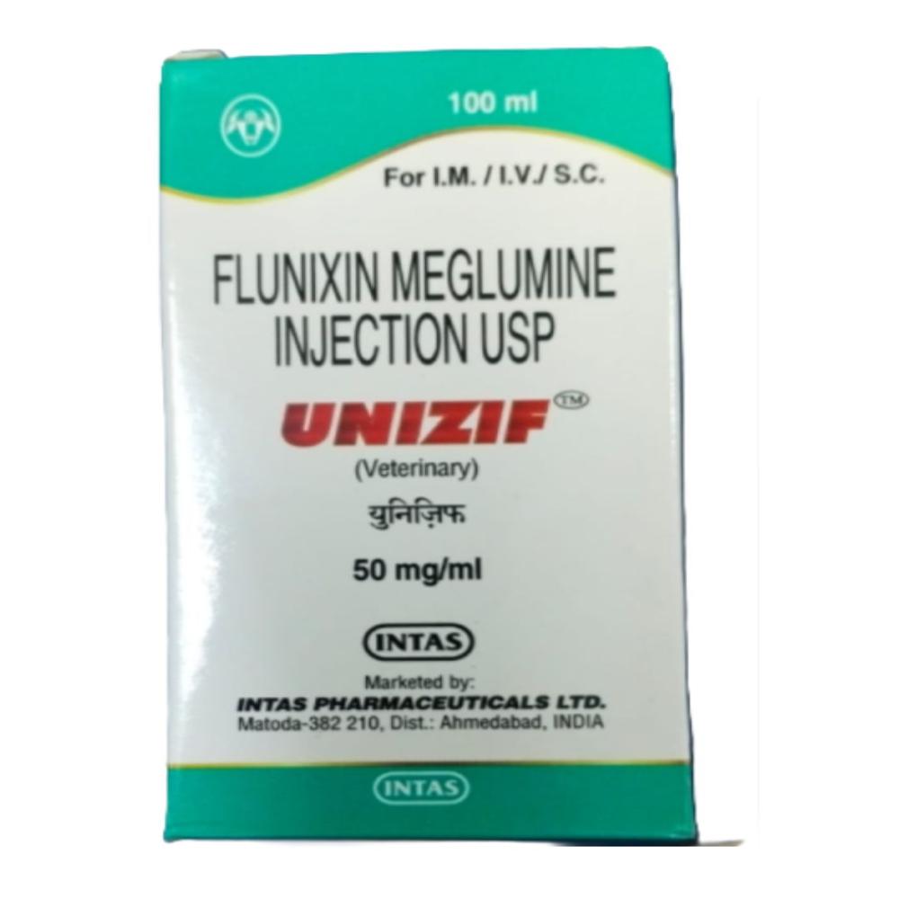 Unizif Flunixin Meglumine 100ml Injection - Packaging Type: Box
