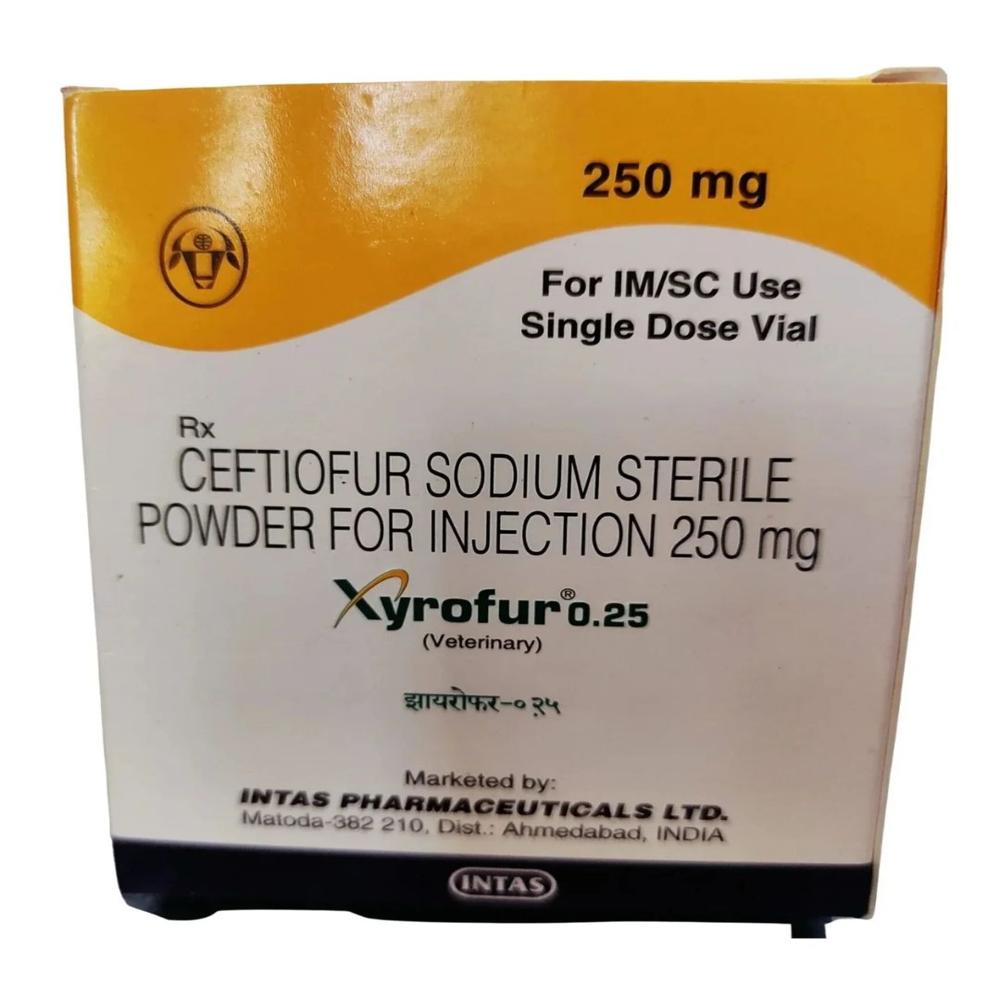 Xyrofur Ceftiofur Sodium 250mg Injection