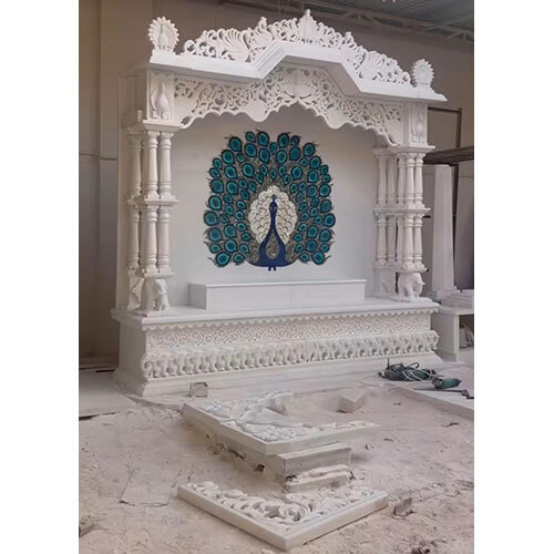 Peacock Design Marble Temple