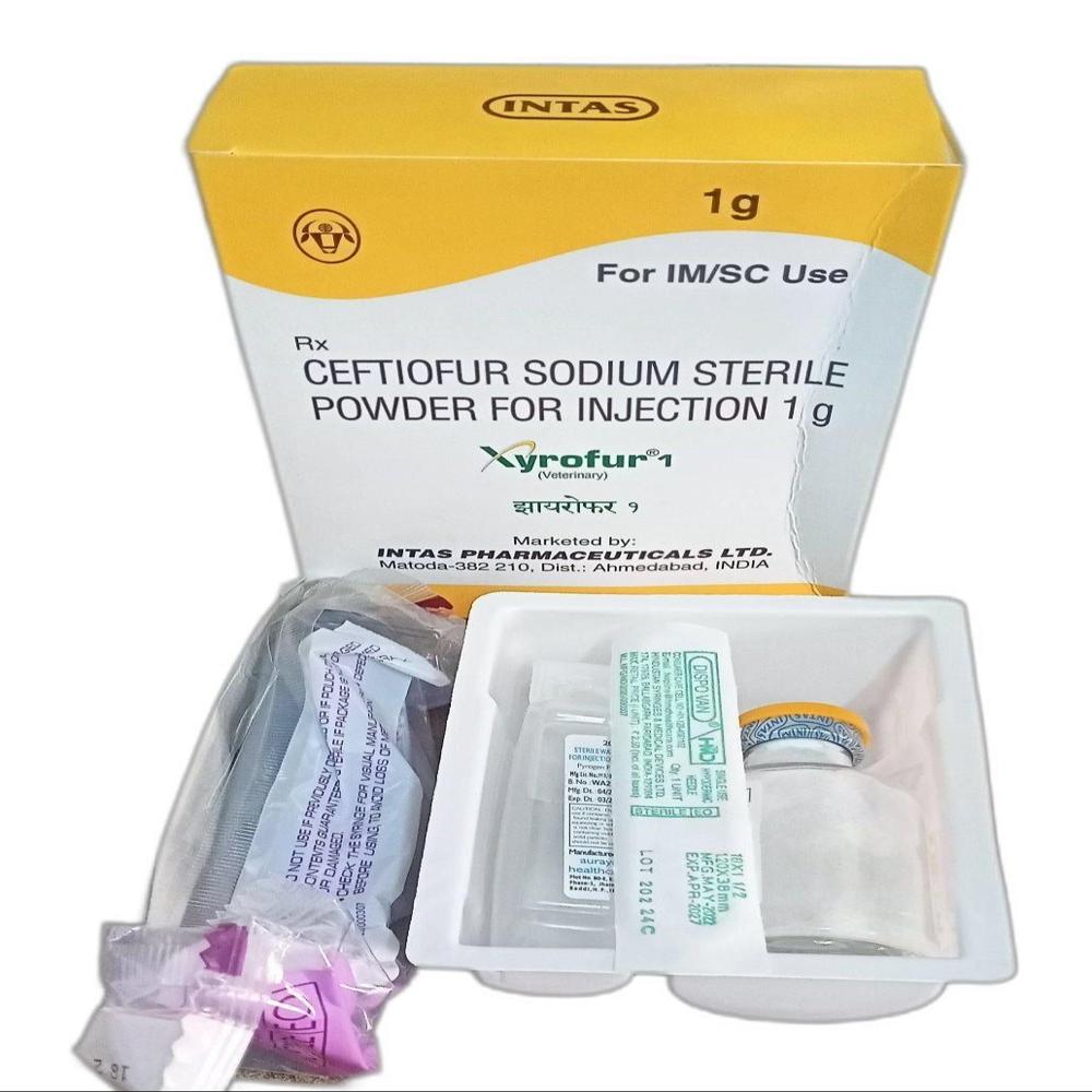 Xyrofur Ceftiofur Sodium 1gm Injection