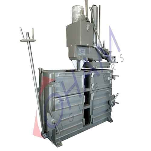 Hydraulic Double Box Single Cylinder Baling Press Machine - Color: Blue