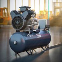 Le-lt Oil Lubricated Aluminum Piston Compressor - Material: Mild Steel