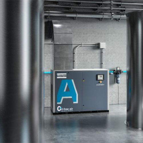 Aq Water Injected Oil Free Screw Compressor - Lubrication Type: Oil-Less