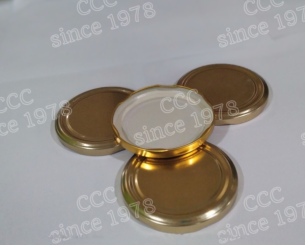 Lug Twist Off Cap - 66mm Diameter Gold/silver Metal Finish | Anti-corrosive Coating Food Grade Plastisol Liner For Longer Shelf Life