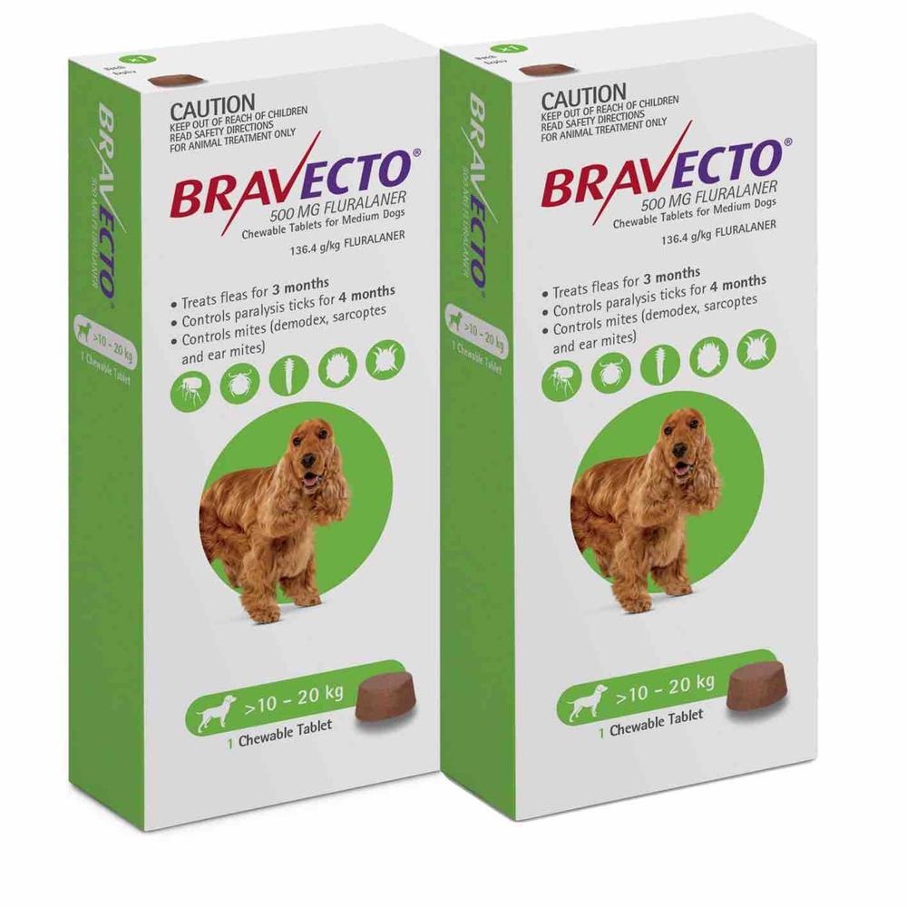 Bravecto (Fluralaner) 10kg-20kg Tablets