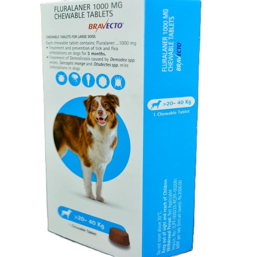 Bravecto (Fluralaner) 20kg-40kg Tablet