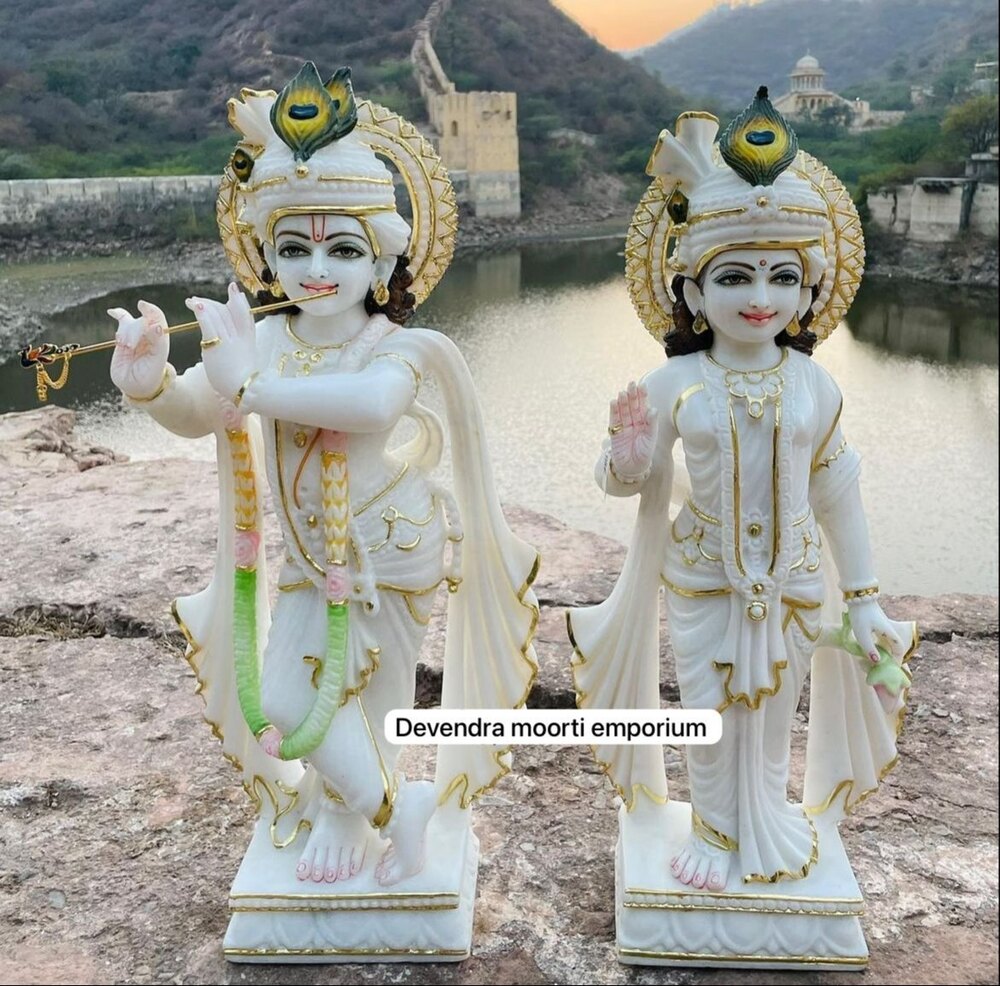 marble radha krishna statue in india