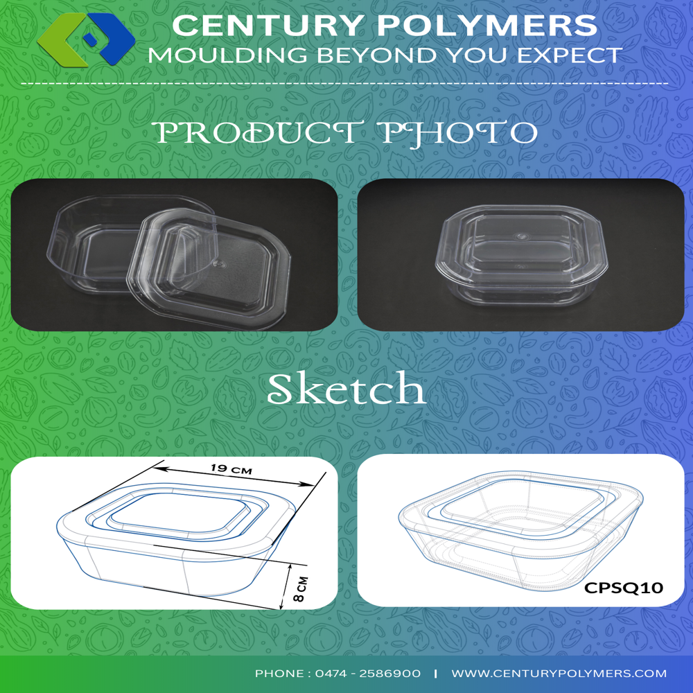 Cp 800 Storage Container (Cpsq10) - Color: Transparent