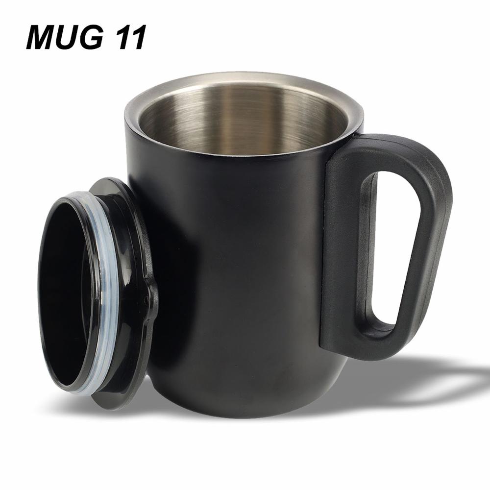 Steel Coffee Mug With Handle 300 Ml - Color: Black