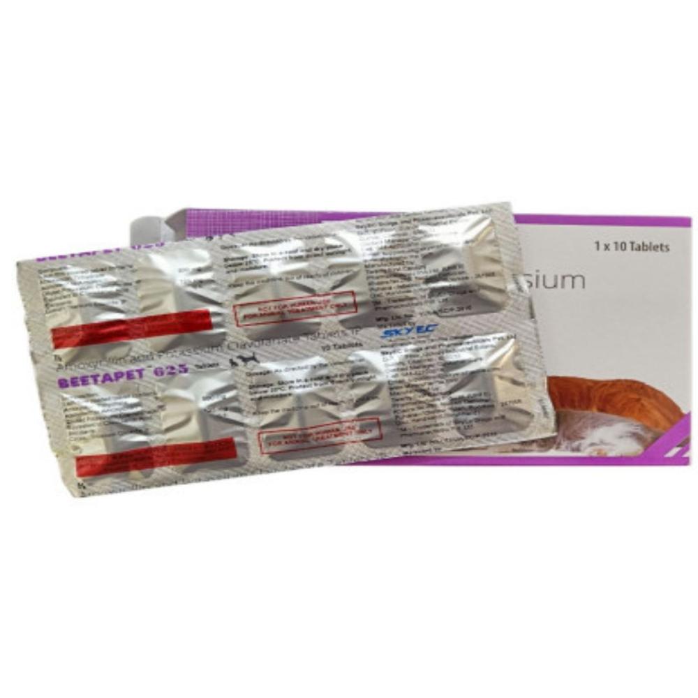 Beetapet-375 Amoxicillin 300mg + Clavulanic Acid 75mgtablet - Packaging Type: Box