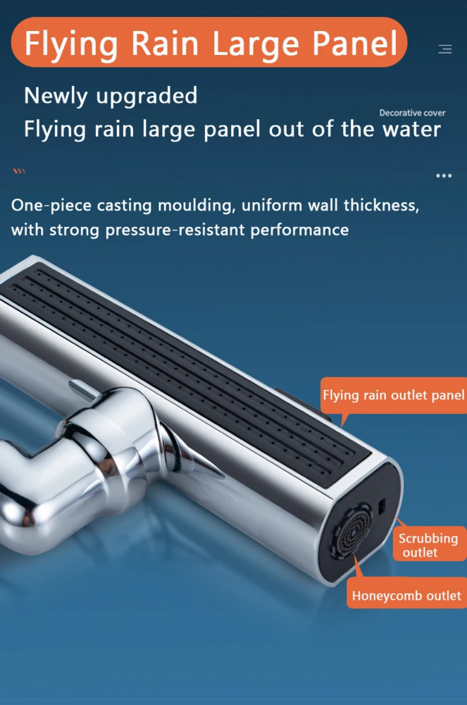 Movable Kitchen Sink Faucet 3 Modes Multi-functional Swivel Faucet Extender - Application: Restaurant