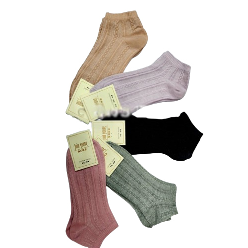 Ladies Plain Sneaker Socks - Color: Multicolor