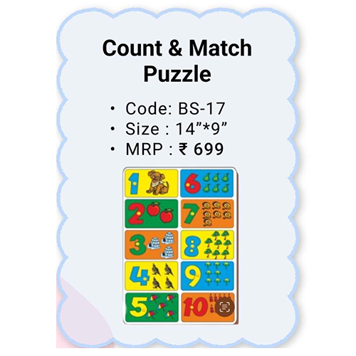 Wooden Peg Boards - Count And Match Puzzle - Color: Multicolor
