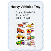 Wooden Peg Boards - Heavy Vehicles Tray