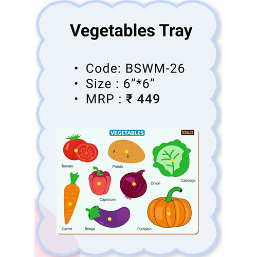 Wooden Peg Boards - Vegetables Tray - Color: Multicolor