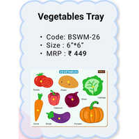 Wooden Peg Boards - Vegetables Tray - Color: Multicolor
