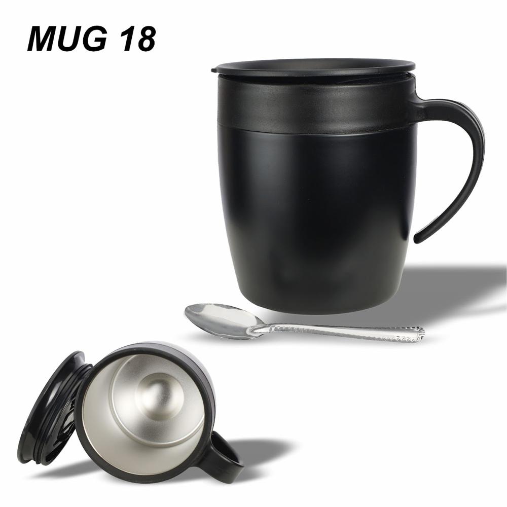 Vacuum Mug with Lid & Steel Spoon 250 ml