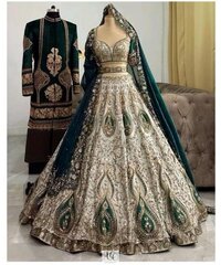 Designer Ivory Color Indian Bridesmaid Bridal Wedding Lehenga Choli With High Quality Embroidery Work for Women