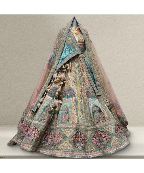 Designer Ivory Color Indian Bridesmaid Bridal Wedding Lehenga Choli With High Quality Embroidery Work for Women