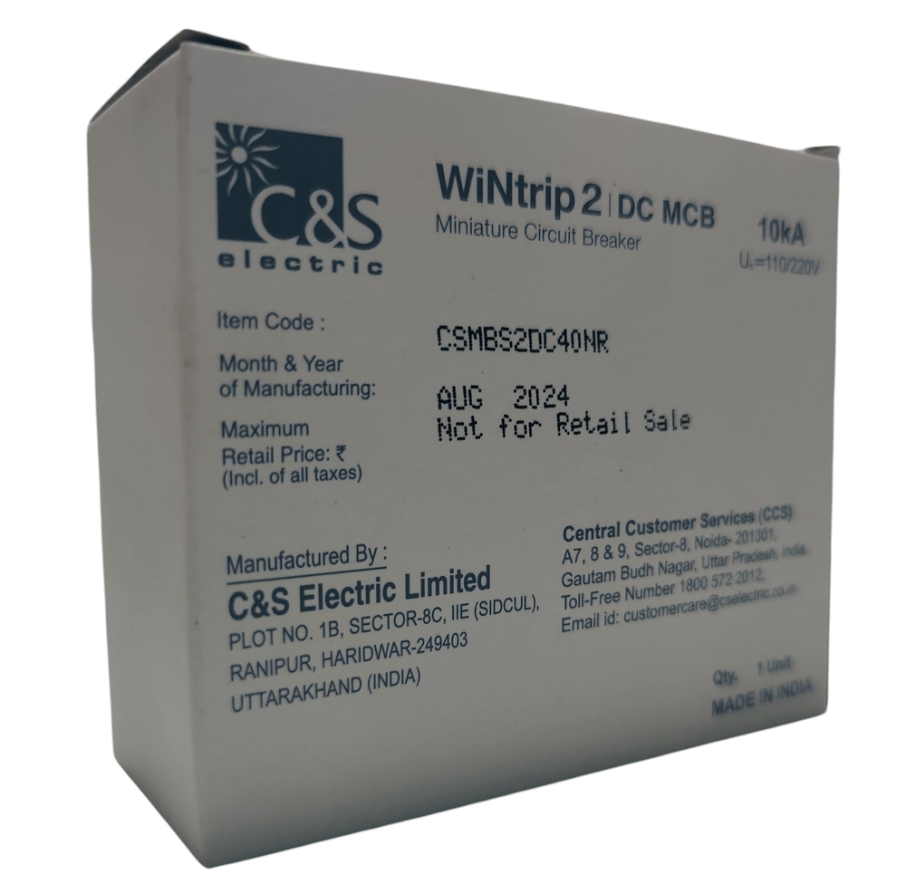 C&S MCB 40AMP DP/DC