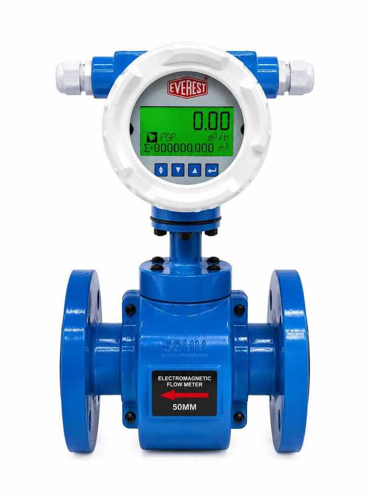 Electromagnetic Flow Meters - Metal Various Sizes Blue | 99.99% Accuracy Digital Display Bi-Directional Measurement Multiple Outputs
