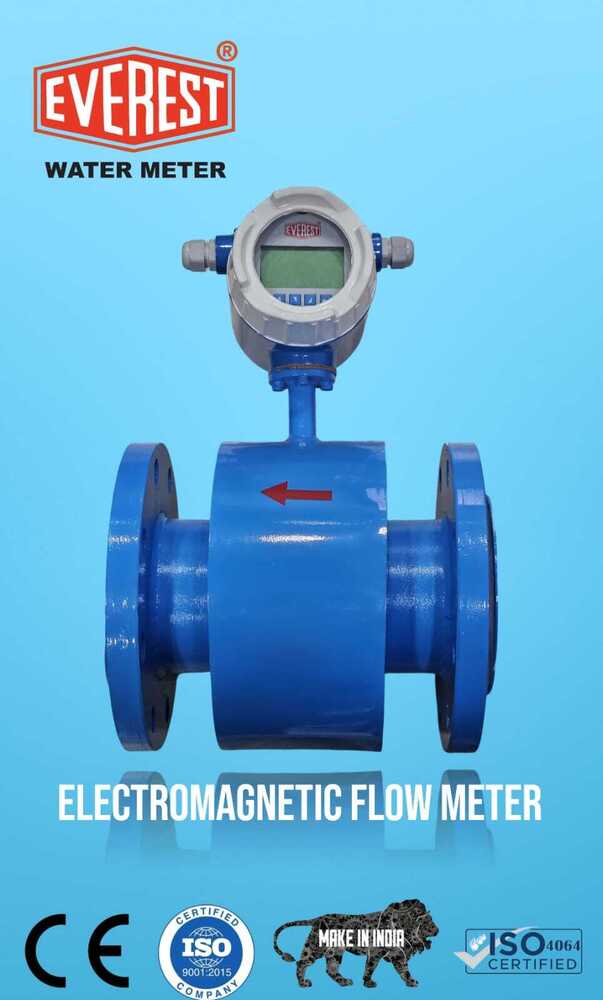 Electromagnetic Flow Meters - Metal, Various Sizes, Blue | 99.99% Accuracy, Digital Display, Bi-directional Measurement, Multiple Outputs