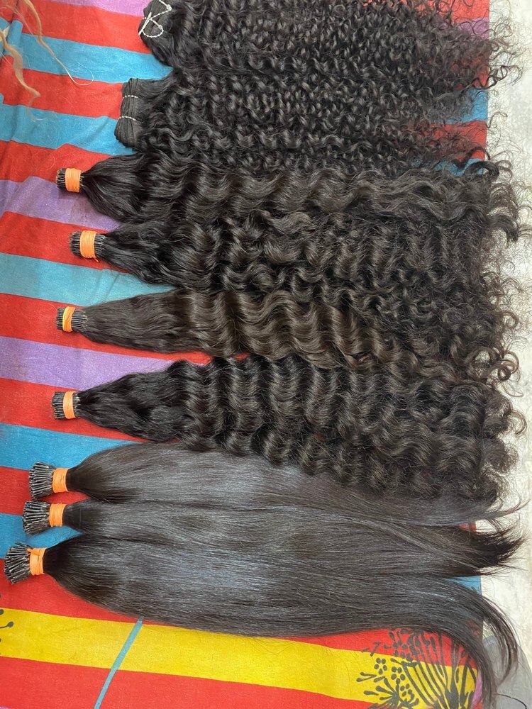 Afro Curly Bulk Human Hair Indian Hair Natural Weaving Braids Salon Use