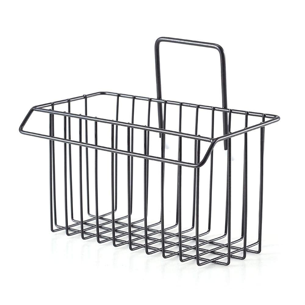 Metal Hanging Basket Wall Mounted Bathroom kitchen Sink Sponge Holder With Towel Hanger