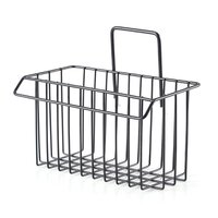 Metal Hanging Basket Wall Mounted Bathroom kitchen Sink Sponge Holder With Towel Hanger