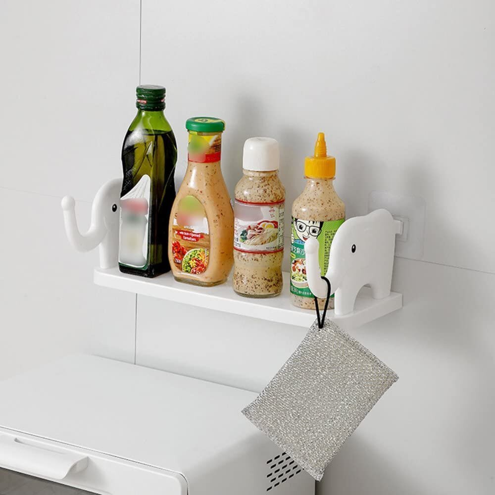 Floating Wall Shelves Wall-Mounted Storage Shelf For Bathroom, Kitchen, Living Room