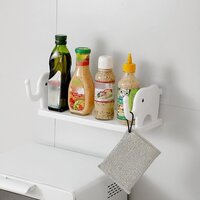 Floating Wall Shelves Wall-Mounted Storage Shelf For Bathroom, Kitchen, Living Room