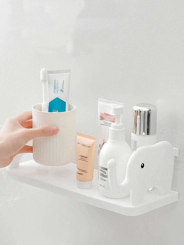 Floating Wall Shelves Wall-Mounted Storage Shelf For Bathroom, Kitchen, Living Room
