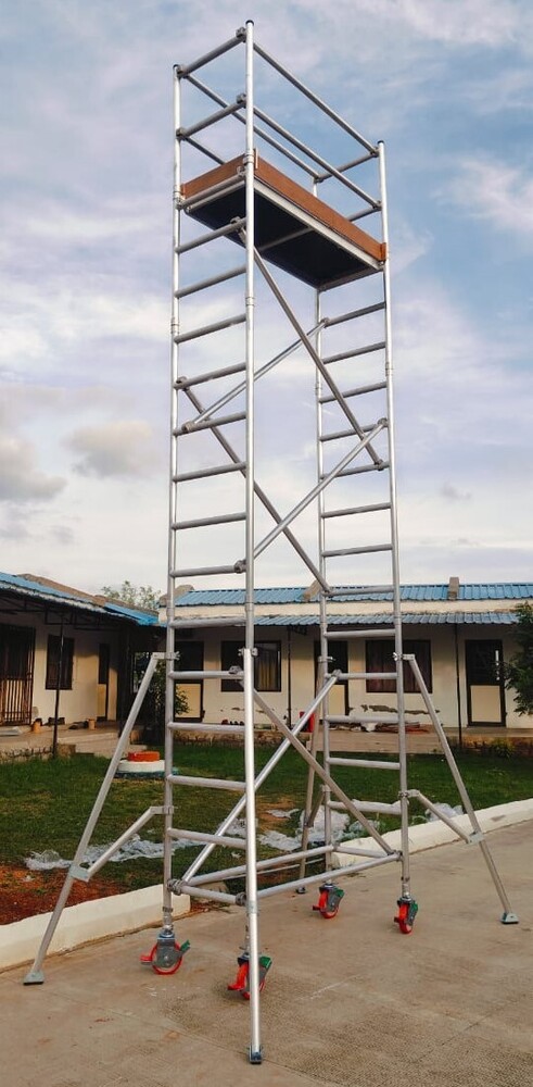 06.30Mtr Platform Aluminium Narrow Span (Single Width) Mobile Scaffolding Tower