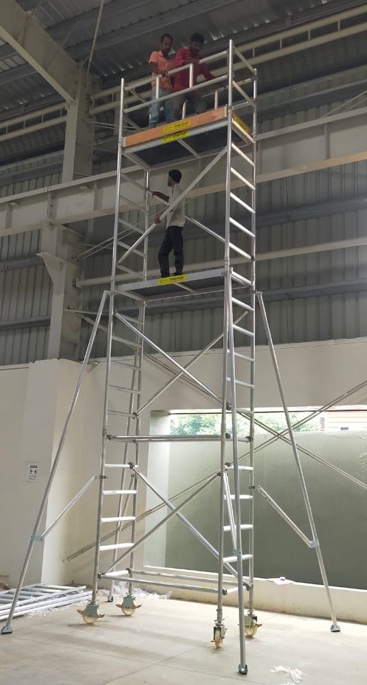 06.30Mtr Platform Aluminium Narrow Span (Single Width) Mobile Scaffolding Tower