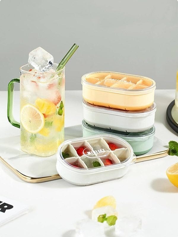 8 GRID MINI ICE CUBE TRAY WITH LID